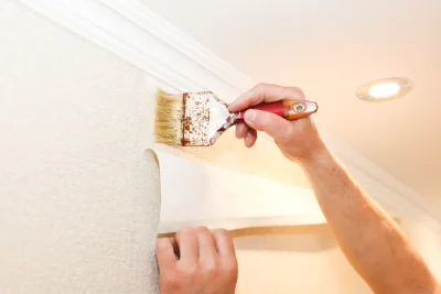 Pose de papier peint à Lunas — revêtements muraux et toiles de verre